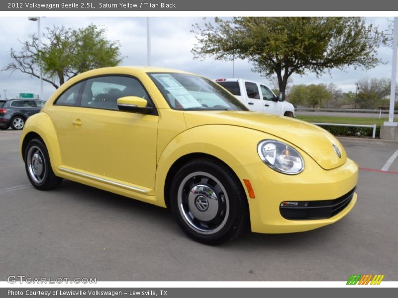 Saturn Yellow / Titan Black 2012 Volkswagen Beetle 2.5L