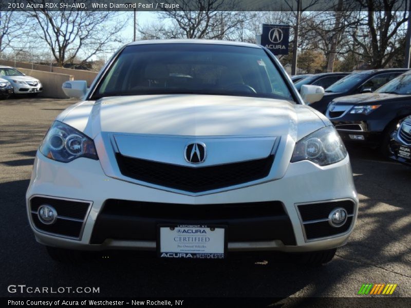 White Diamond Pearl / Taupe 2010 Acura RDX SH-AWD