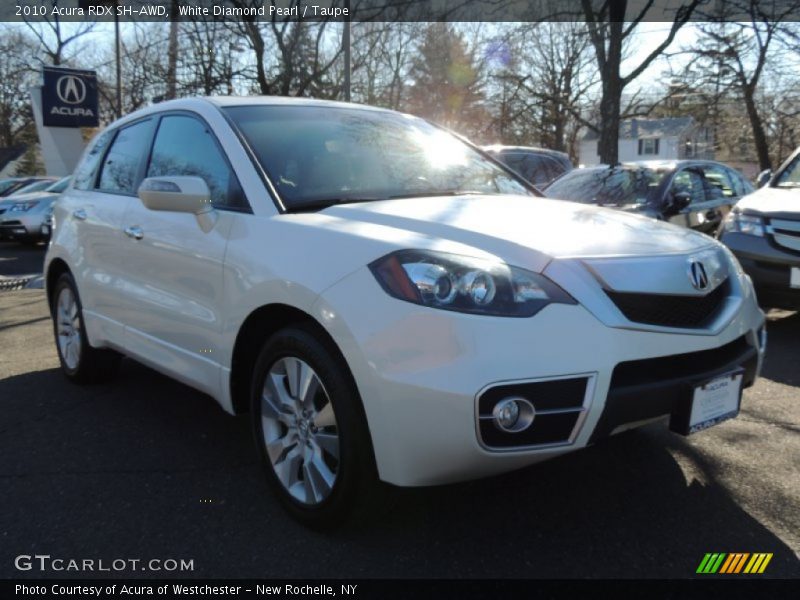 White Diamond Pearl / Taupe 2010 Acura RDX SH-AWD