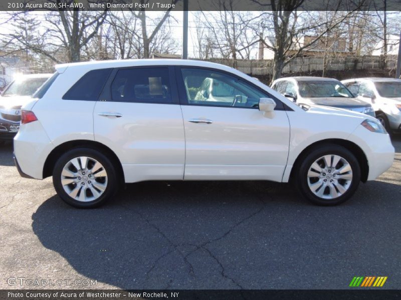 White Diamond Pearl / Taupe 2010 Acura RDX SH-AWD