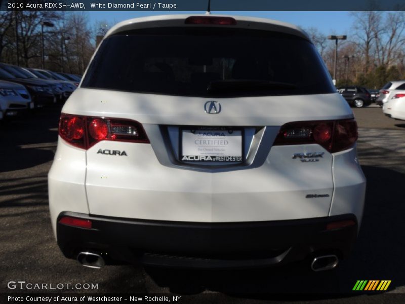 White Diamond Pearl / Taupe 2010 Acura RDX SH-AWD