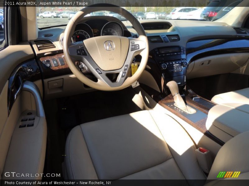 Aspen White Pearl / Taupe 2011 Acura MDX