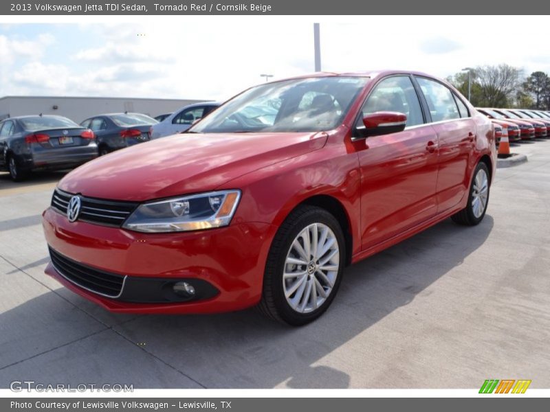 Tornado Red / Cornsilk Beige 2013 Volkswagen Jetta TDI Sedan
