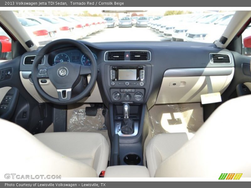 Tornado Red / Cornsilk Beige 2013 Volkswagen Jetta TDI Sedan