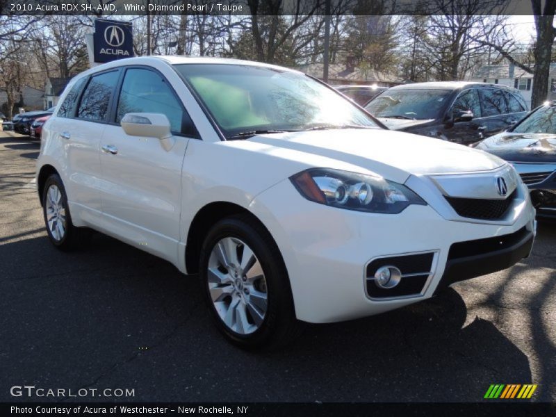 White Diamond Pearl / Taupe 2010 Acura RDX SH-AWD