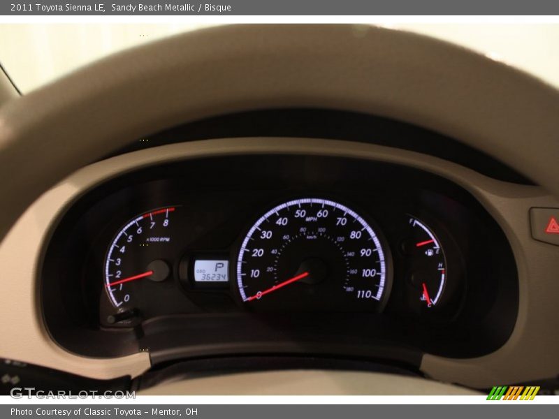 Sandy Beach Metallic / Bisque 2011 Toyota Sienna LE