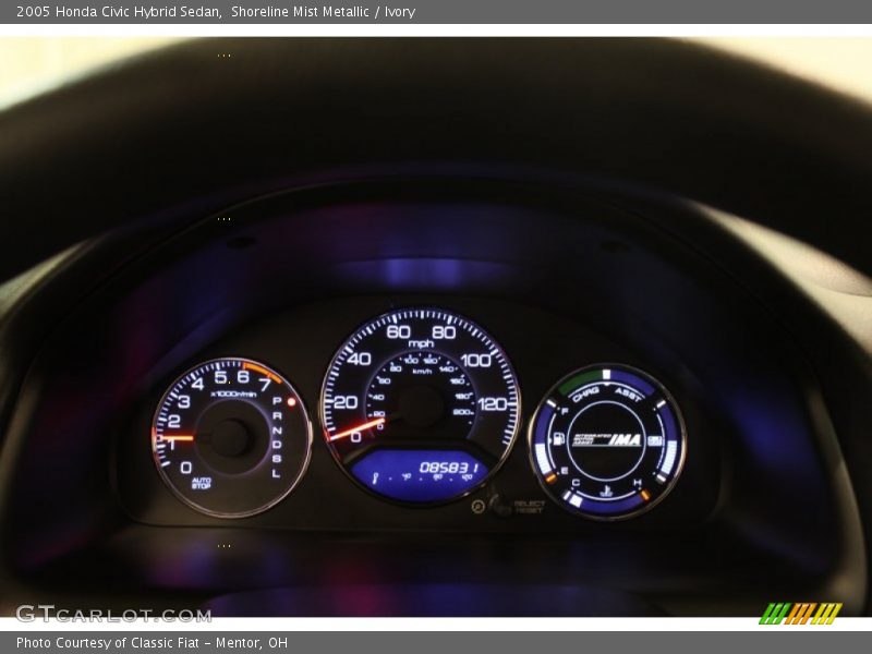 Shoreline Mist Metallic / Ivory 2005 Honda Civic Hybrid Sedan