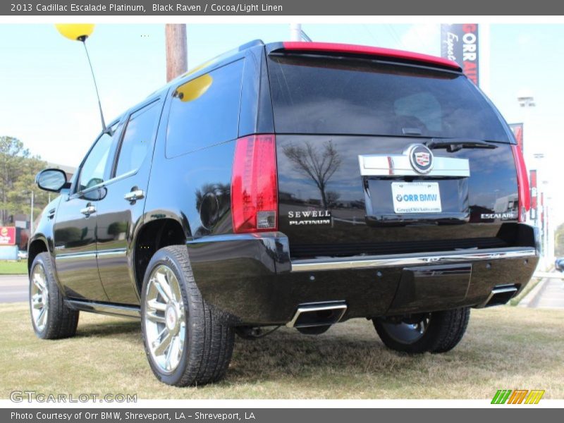 Black Raven / Cocoa/Light Linen 2013 Cadillac Escalade Platinum