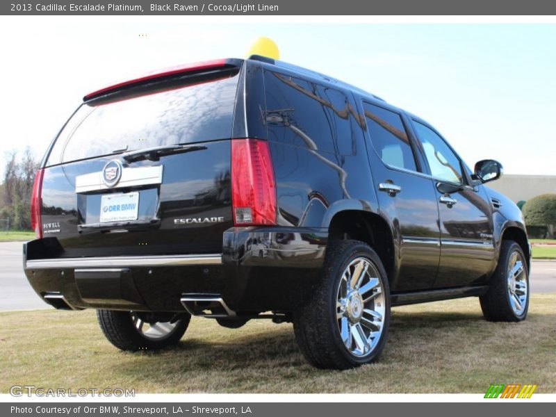 Black Raven / Cocoa/Light Linen 2013 Cadillac Escalade Platinum