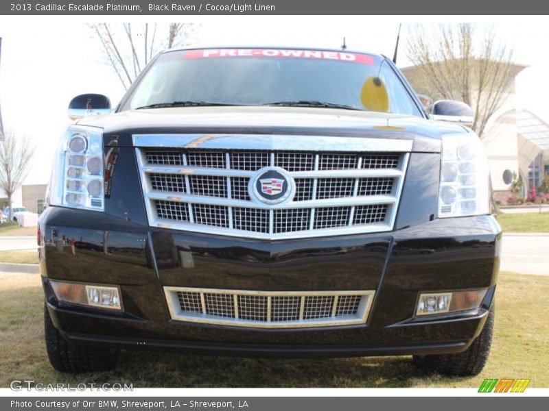 Black Raven / Cocoa/Light Linen 2013 Cadillac Escalade Platinum