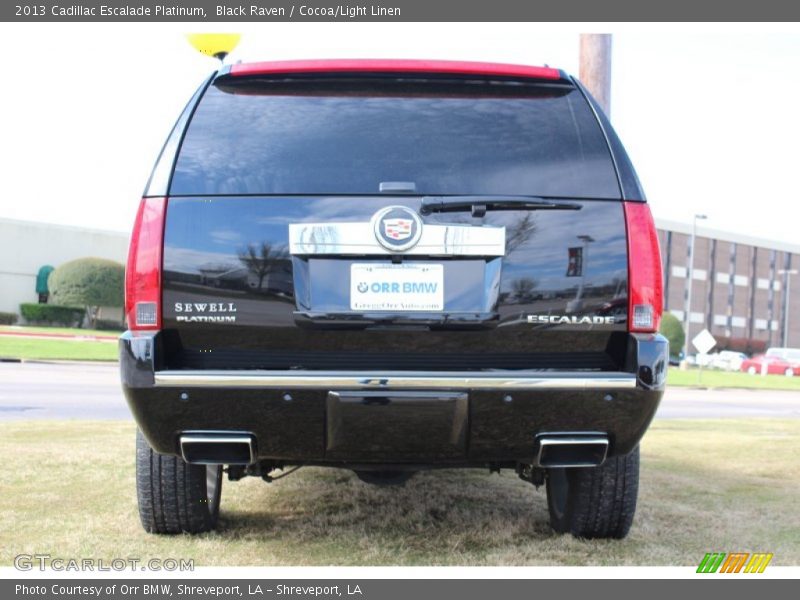 Black Raven / Cocoa/Light Linen 2013 Cadillac Escalade Platinum