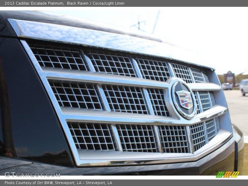Black Raven / Cocoa/Light Linen 2013 Cadillac Escalade Platinum