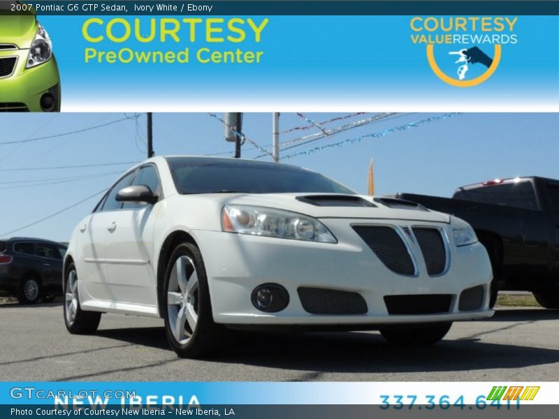 Ivory White / Ebony 2007 Pontiac G6 GTP Sedan