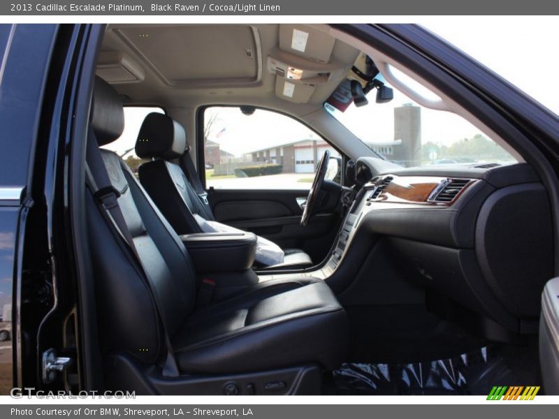 Black Raven / Cocoa/Light Linen 2013 Cadillac Escalade Platinum