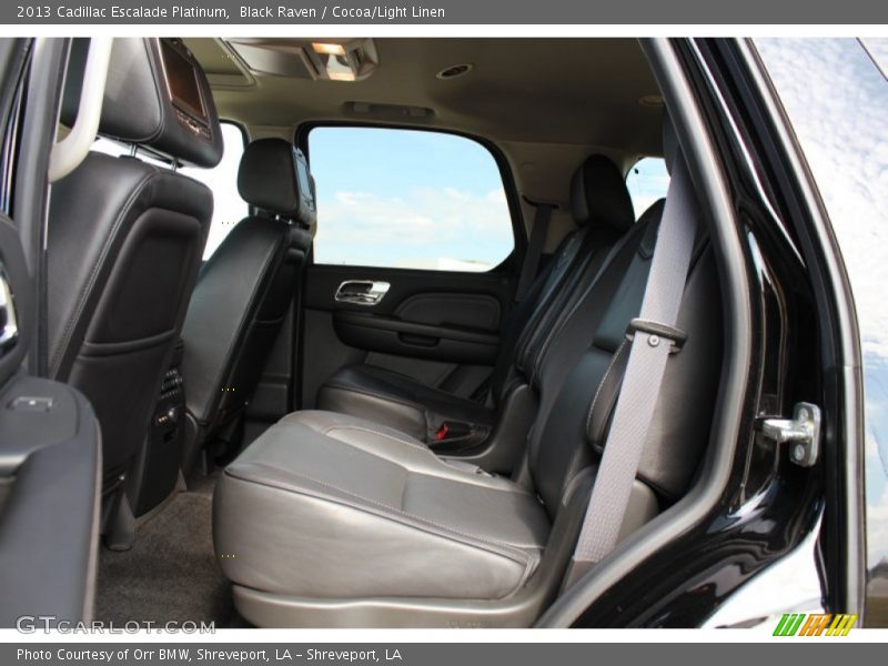 Black Raven / Cocoa/Light Linen 2013 Cadillac Escalade Platinum