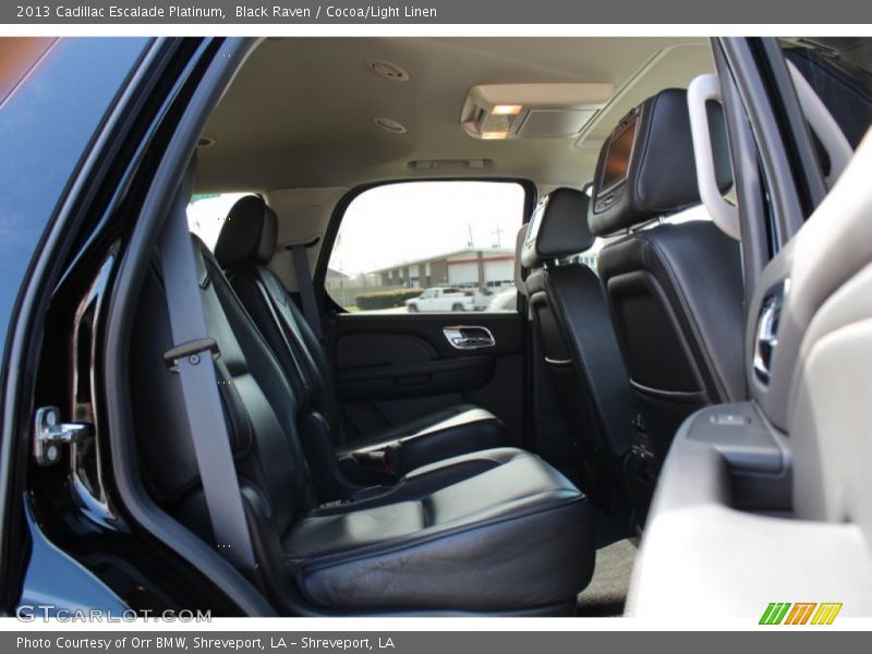 Black Raven / Cocoa/Light Linen 2013 Cadillac Escalade Platinum