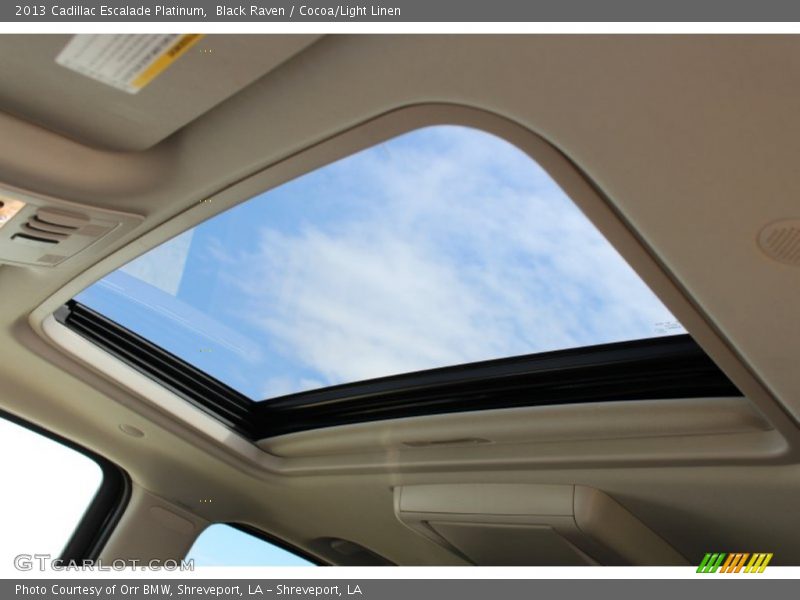 Black Raven / Cocoa/Light Linen 2013 Cadillac Escalade Platinum