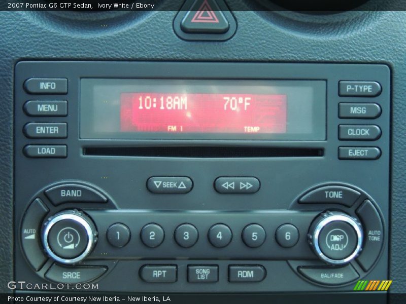 Audio System of 2007 G6 GTP Sedan