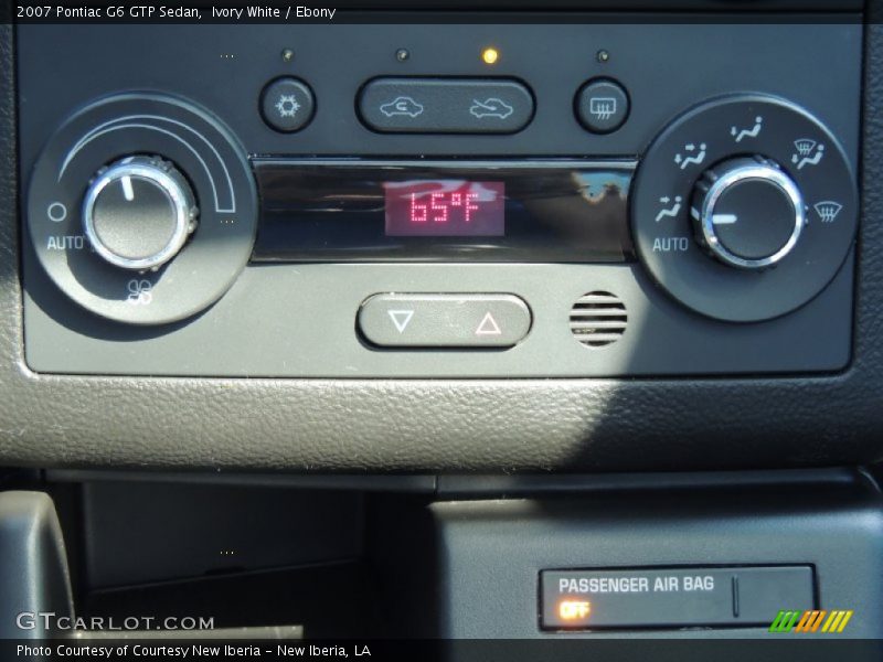 Controls of 2007 G6 GTP Sedan