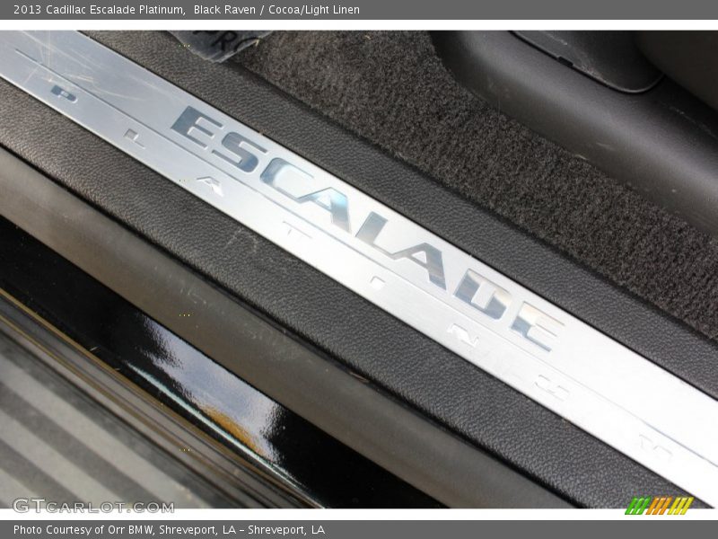 Black Raven / Cocoa/Light Linen 2013 Cadillac Escalade Platinum