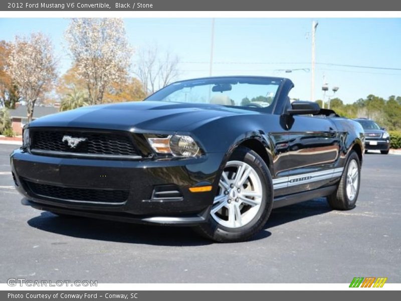 Black / Stone 2012 Ford Mustang V6 Convertible
