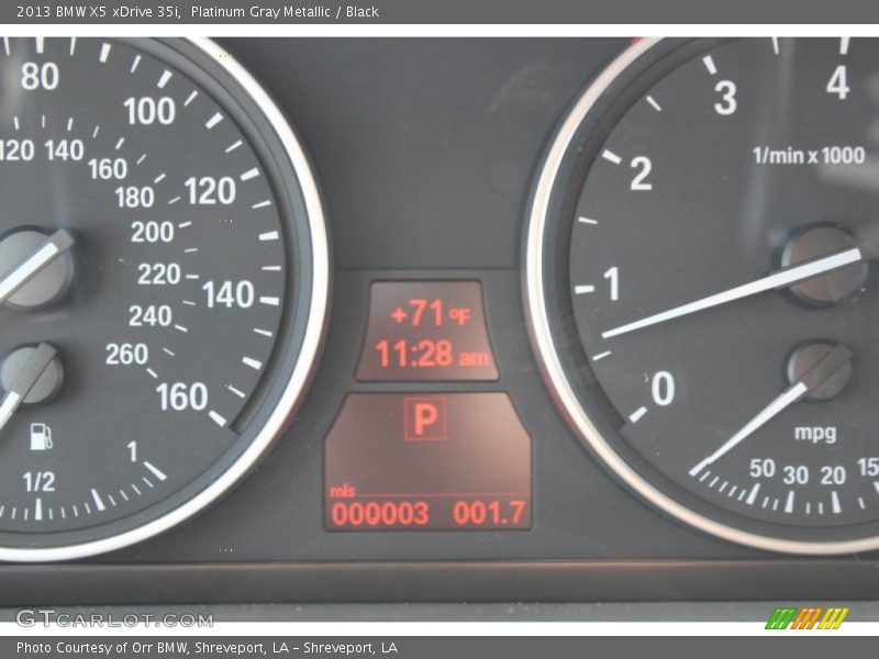 Platinum Gray Metallic / Black 2013 BMW X5 xDrive 35i