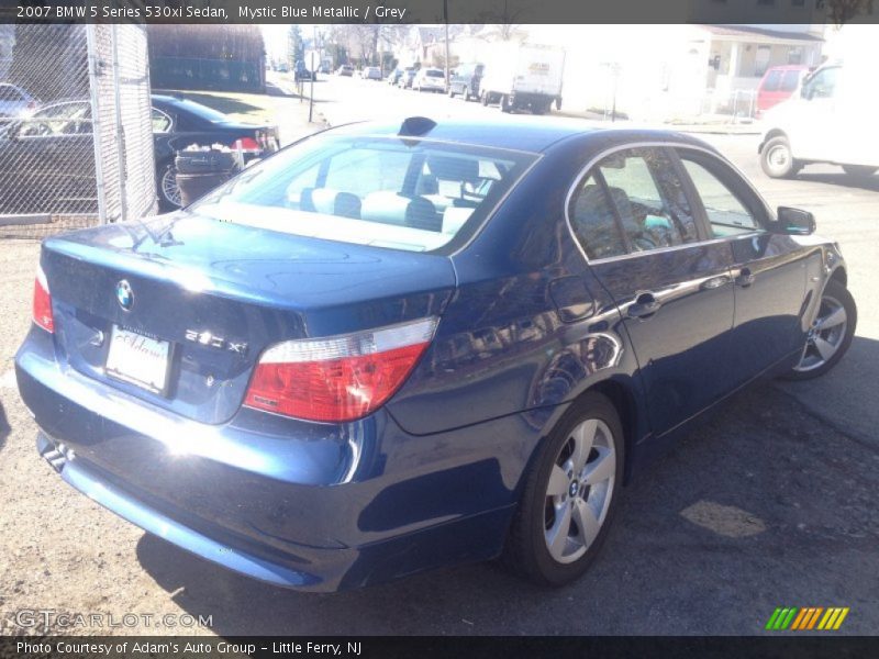 Mystic Blue Metallic / Grey 2007 BMW 5 Series 530xi Sedan