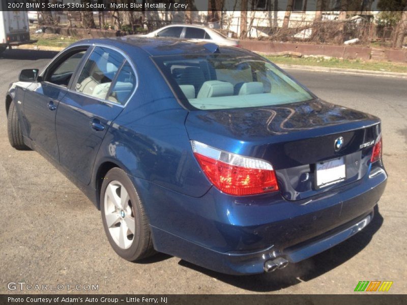 Mystic Blue Metallic / Grey 2007 BMW 5 Series 530xi Sedan