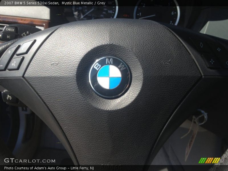 Mystic Blue Metallic / Grey 2007 BMW 5 Series 530xi Sedan