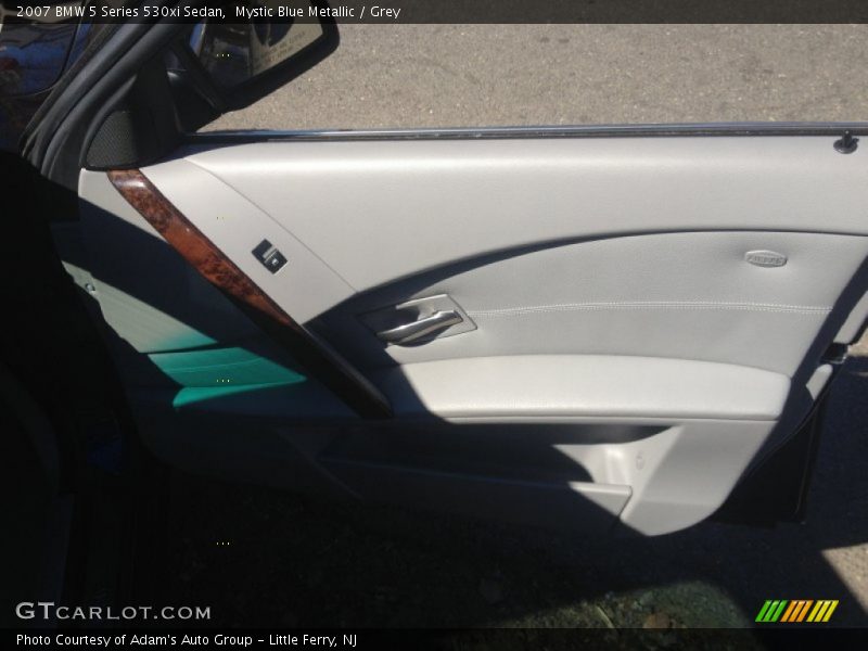 Mystic Blue Metallic / Grey 2007 BMW 5 Series 530xi Sedan