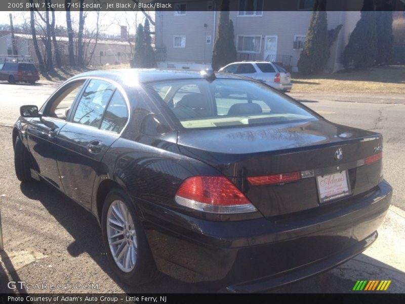 Jet Black / Black/Black 2005 BMW 7 Series 745i Sedan