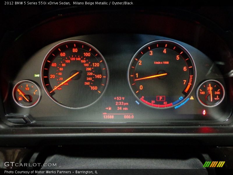  2012 5 Series 550i xDrive Sedan 550i xDrive Sedan Gauges