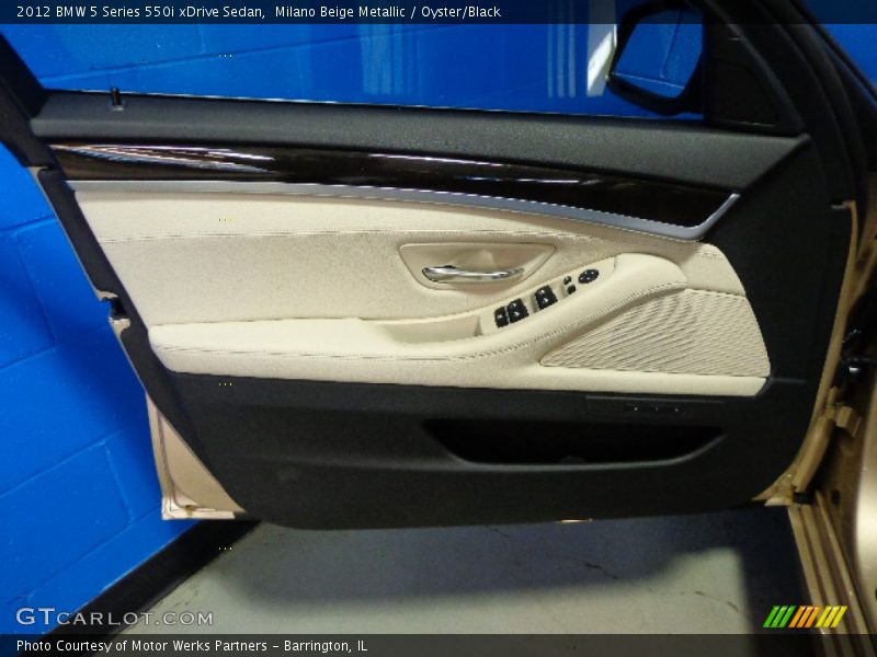 Milano Beige Metallic / Oyster/Black 2012 BMW 5 Series 550i xDrive Sedan