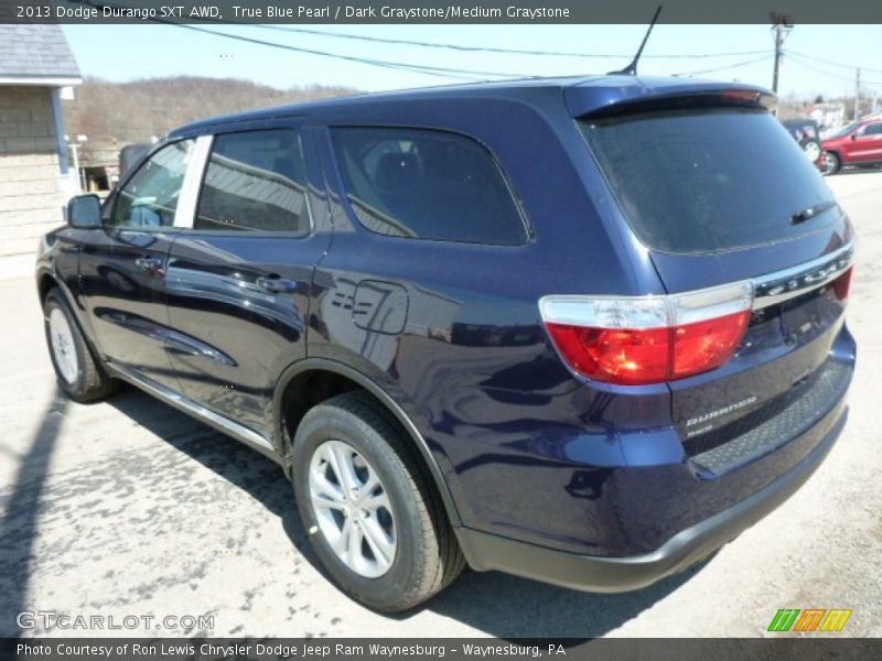 True Blue Pearl / Dark Graystone/Medium Graystone 2013 Dodge Durango SXT AWD