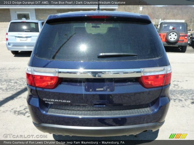 True Blue Pearl / Dark Graystone/Medium Graystone 2013 Dodge Durango SXT AWD