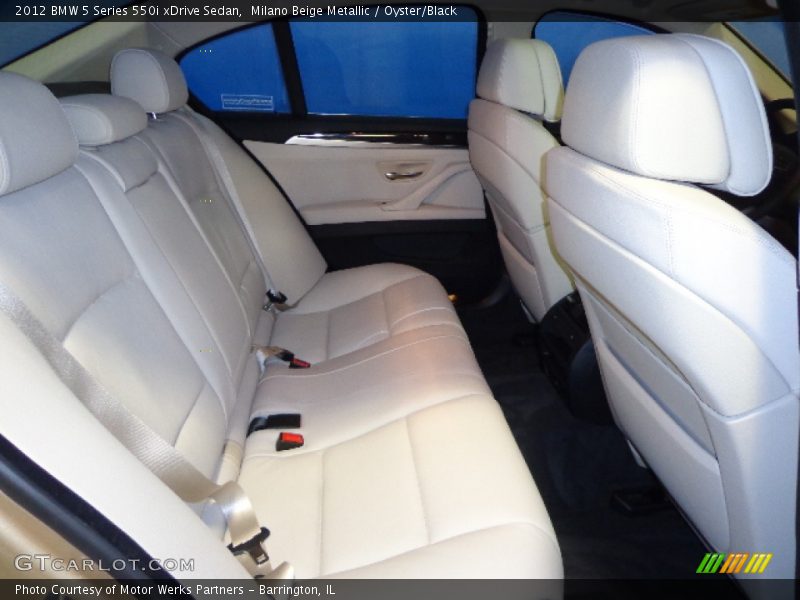 Rear Seat of 2012 5 Series 550i xDrive Sedan