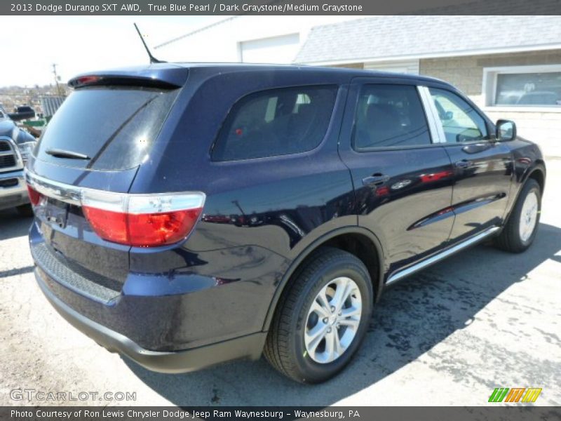 True Blue Pearl / Dark Graystone/Medium Graystone 2013 Dodge Durango SXT AWD