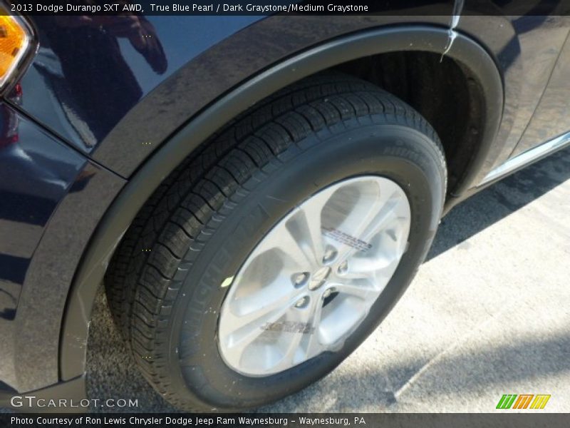 True Blue Pearl / Dark Graystone/Medium Graystone 2013 Dodge Durango SXT AWD