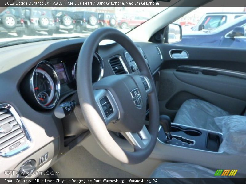 True Blue Pearl / Dark Graystone/Medium Graystone 2013 Dodge Durango SXT AWD