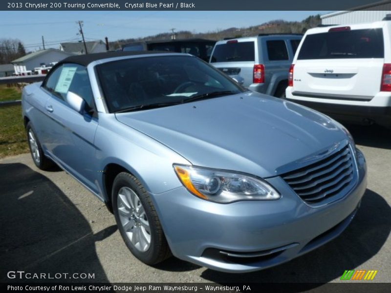 Crystal Blue Pearl / Black 2013 Chrysler 200 Touring Convertible