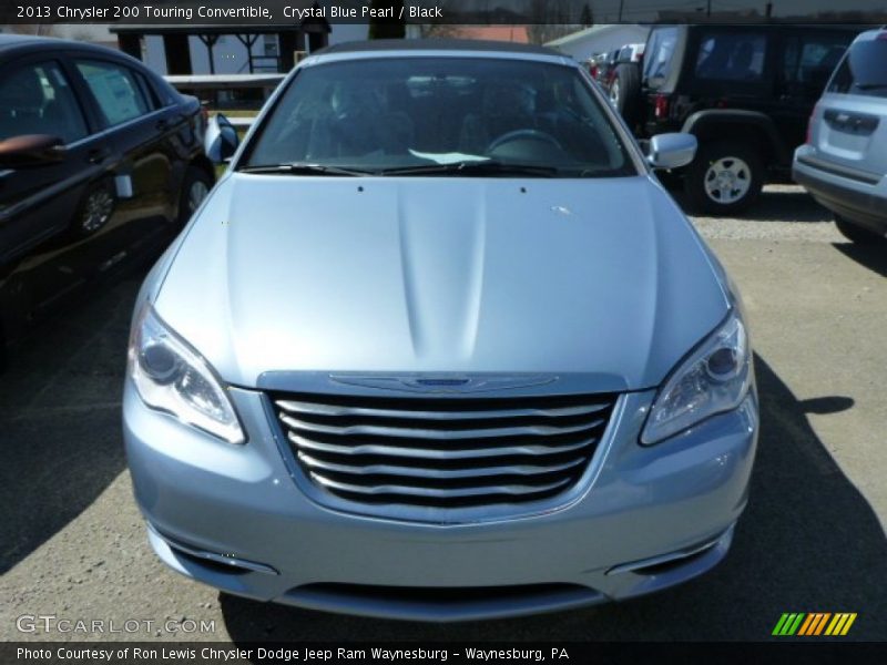 Crystal Blue Pearl / Black 2013 Chrysler 200 Touring Convertible