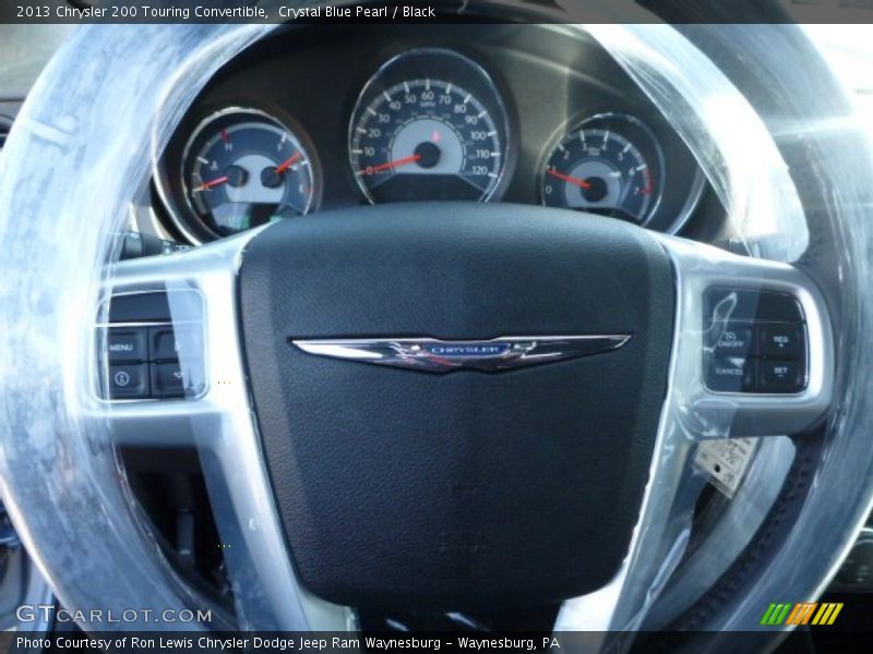 Crystal Blue Pearl / Black 2013 Chrysler 200 Touring Convertible