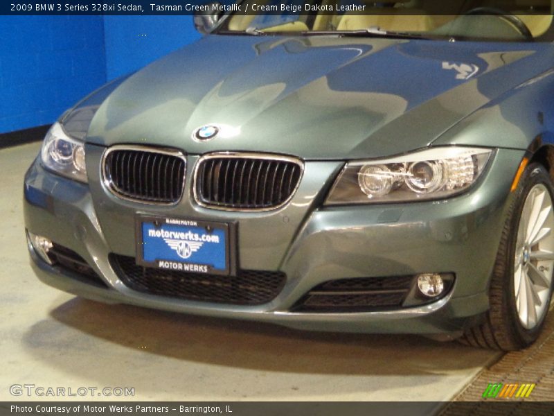 Tasman Green Metallic / Cream Beige Dakota Leather 2009 BMW 3 Series 328xi Sedan