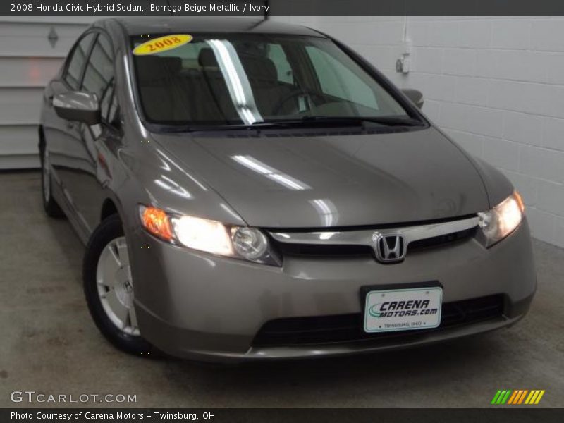 Borrego Beige Metallic / Ivory 2008 Honda Civic Hybrid Sedan