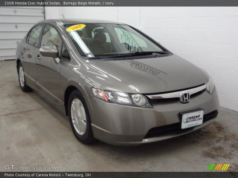 Borrego Beige Metallic / Ivory 2008 Honda Civic Hybrid Sedan