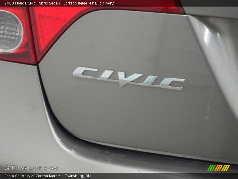 Borrego Beige Metallic / Ivory 2008 Honda Civic Hybrid Sedan