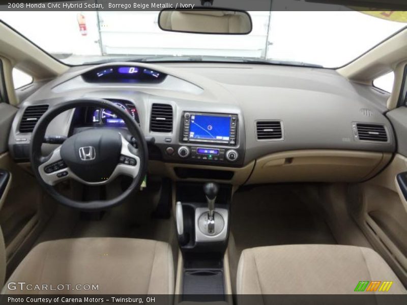 Borrego Beige Metallic / Ivory 2008 Honda Civic Hybrid Sedan