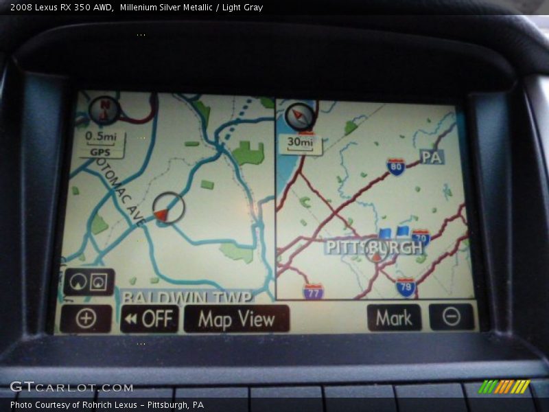 Millenium Silver Metallic / Light Gray 2008 Lexus RX 350 AWD