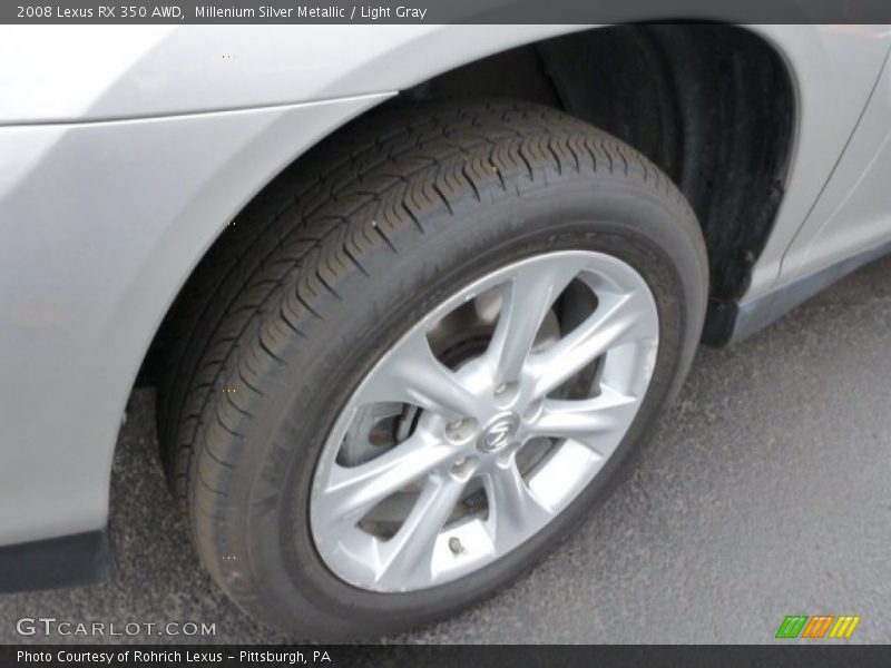 Millenium Silver Metallic / Light Gray 2008 Lexus RX 350 AWD