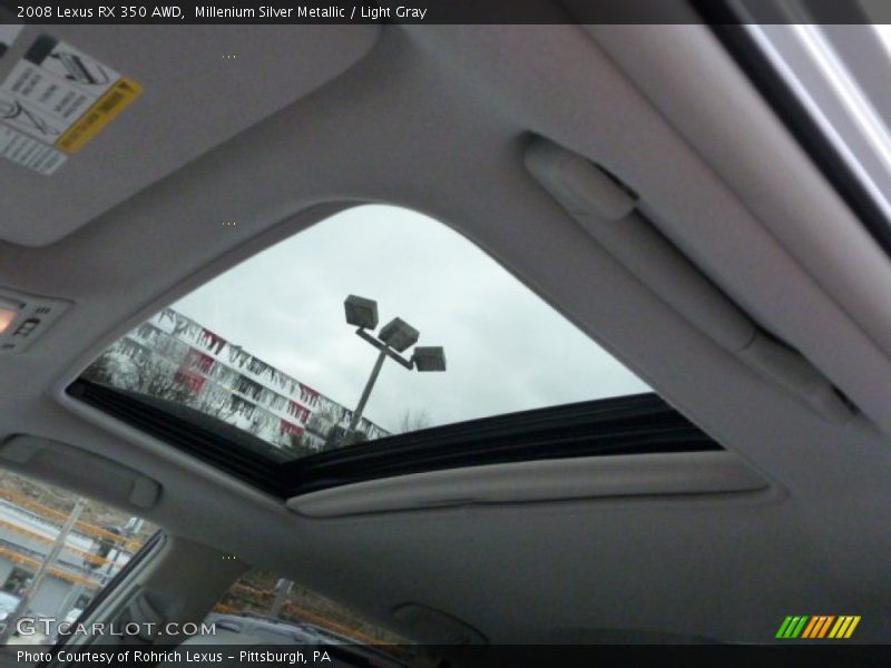 Millenium Silver Metallic / Light Gray 2008 Lexus RX 350 AWD